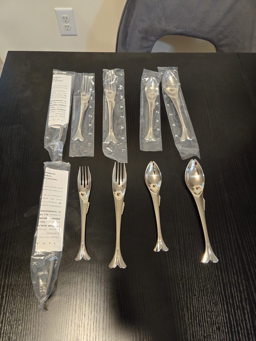 Yamazaki Gone Fishing 18/8 Stainless Steel Flatware 10 Pc Lot Japan